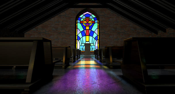 Witrażowe okna Kościoła - Zdjęcie, obraz
