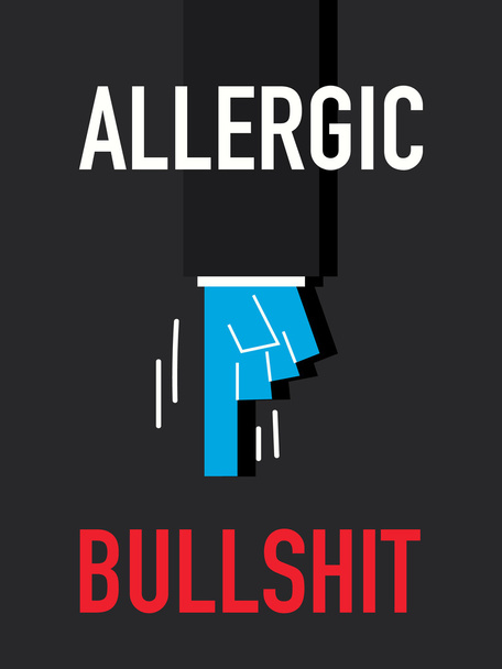 Słowo alergiczne Bullshit - Wektor, obraz