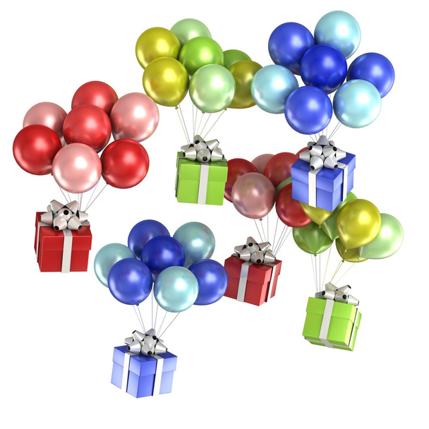 3d shiny ballons - Photo, Image
