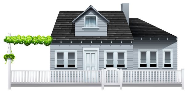 A gated house - Vector, Image