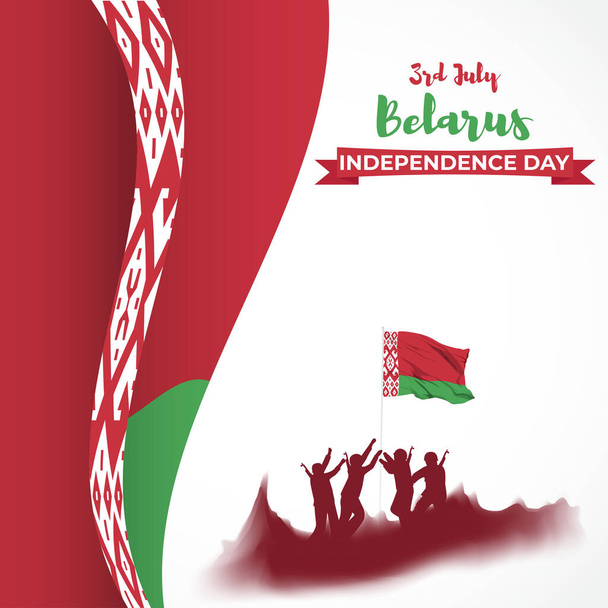 Εικονογράφηση φορέα για την ημέρα ανεξαρτησίας της Λευκορωσίας - Διάνυσμα, εικόνα