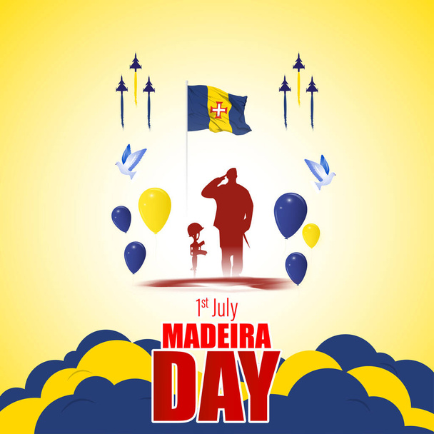 ilustração vetorial para o dia da Madeira - Vetor, Imagem