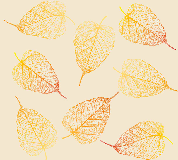 Fondo de hojas frescas de colores. Vector
 - Vector, Imagen