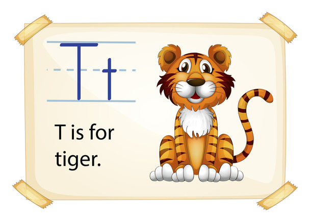 Una letra T para tigre
 - Vector, Imagen