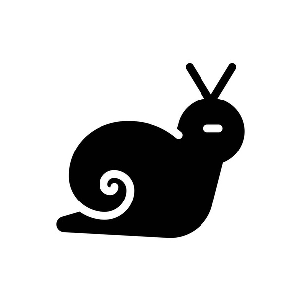 snail vector illustration on a transparent background.Premium quality symbols.Glyphs icon for concept and graphic design.  - Vektör, Görsel