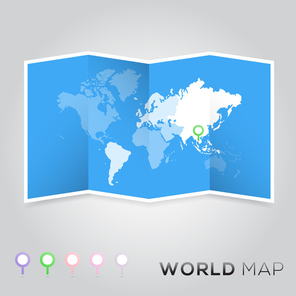 World map - Vektor, Bild