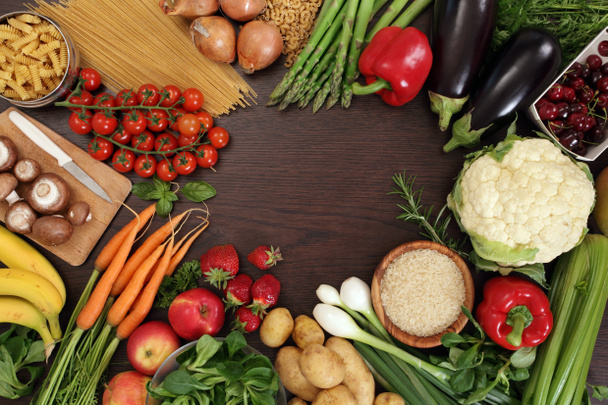 Quadro alimentar saudável
 - Foto, Imagem