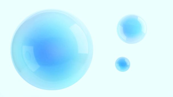 Transparent ball on a white background,soap bubbles,3d rendering - Fotografie, Obrázek