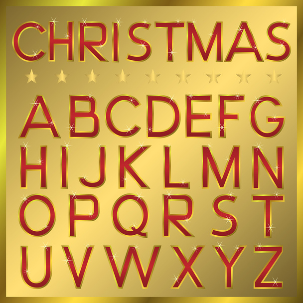 Christmas alphabet - Vettoriali, immagini