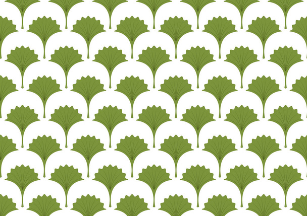 Ginkgo symbol. Cartoon flat green ginkgo biloba leaf isolated on white. Leaflet organic icon. Cosmetics and medical plant icon.  - Vektor, Bild