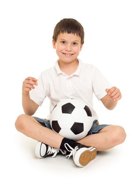 soccer boy studio isolated - Photo, Image