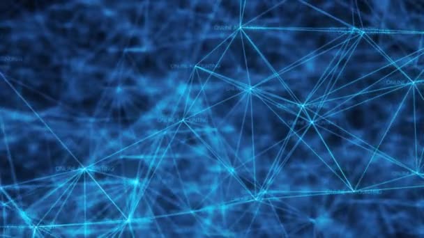 Plexus hálózati kapcsolat az online számvitel kék futurisztikus hálózati kapcsolat vonalak. Kiváló minőségű 4k felvételek - Felvétel, videó