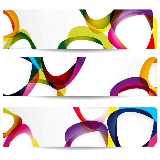 Abstract banner with forms of empty frames for your web design. - Wektor, obraz