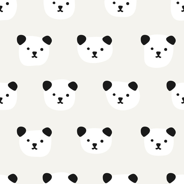 Seamless Pattern. Cute Panda - Vektor, kép