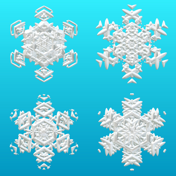 зимний снег или снежинки на рождественскую подарочную бумагу
 - Фото, изображение