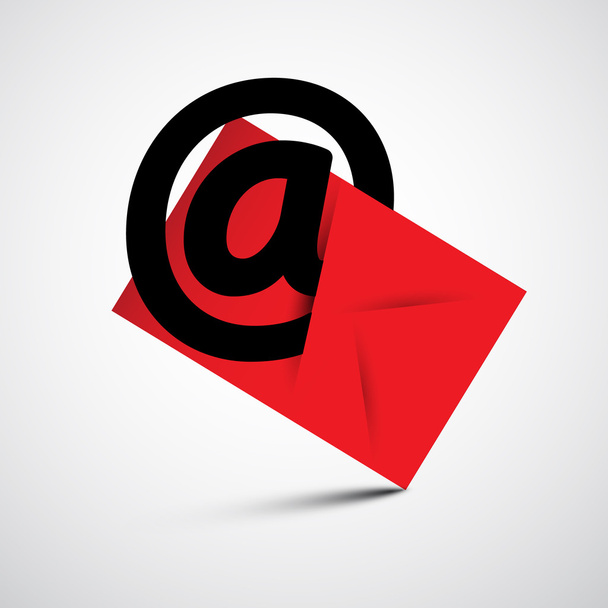 Fekete E-mail szimbólum - Vektor, kép