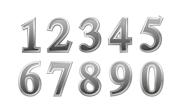 Metal Number vector - Διάνυσμα, εικόνα