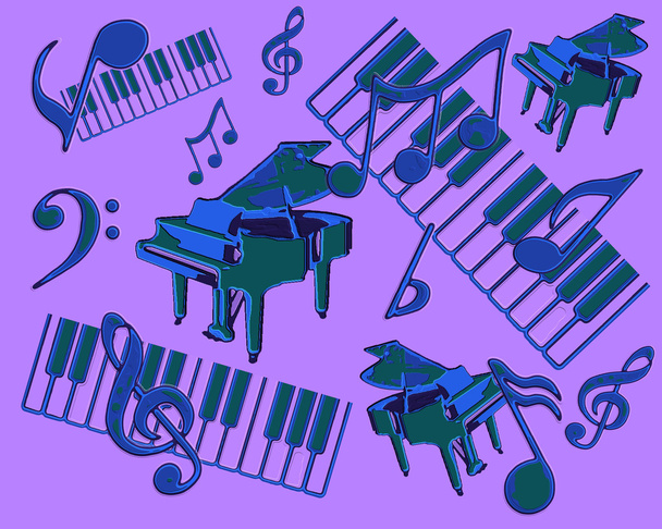 Affichage musical abstrait
 - Photo, image