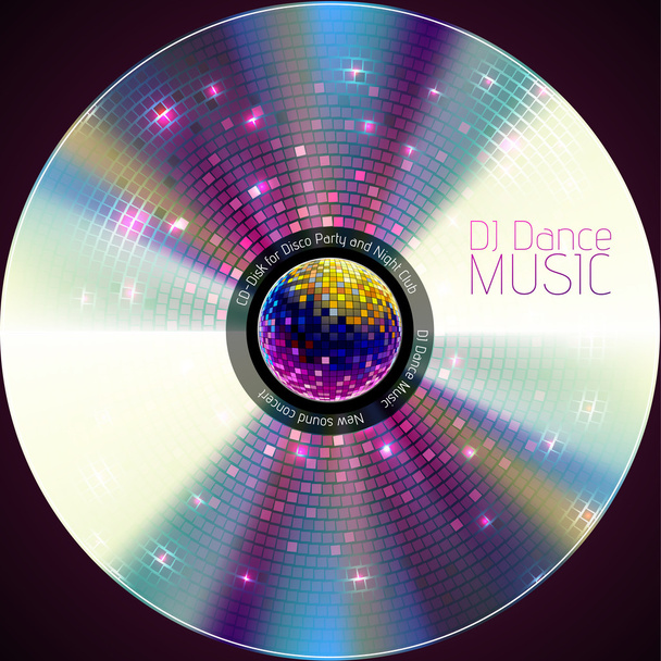 Disco abstract background. Record or disk - Вектор,изображение