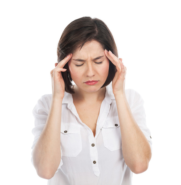 Woman having a headache - Foto, imagen
