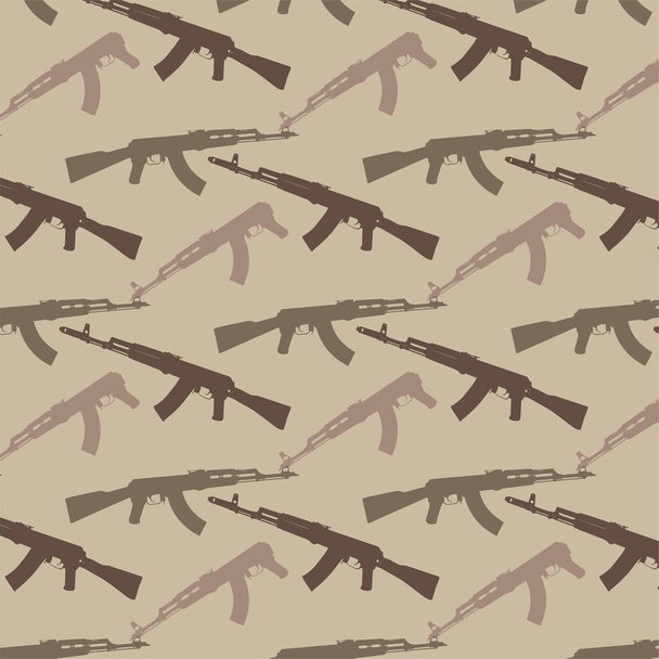 Russian gun Kalashnikov pattern tactical design. - Vector, Image
