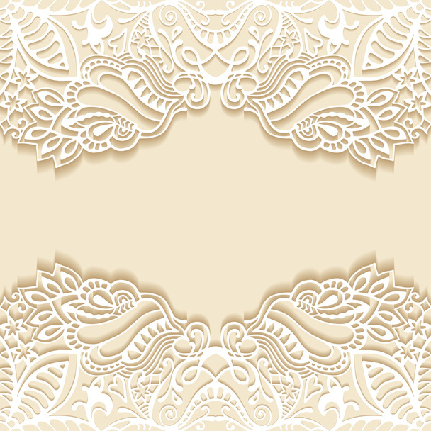 Lace invitation card - Vektor, obrázek