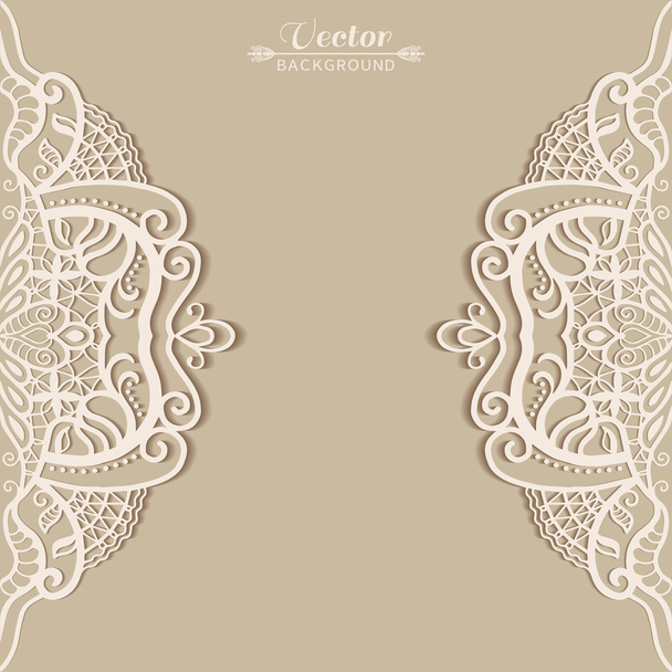 Lace invitation card - Vetor, Imagem