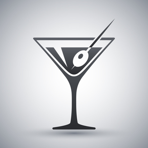 icône en verre martini - Vecteur, image
