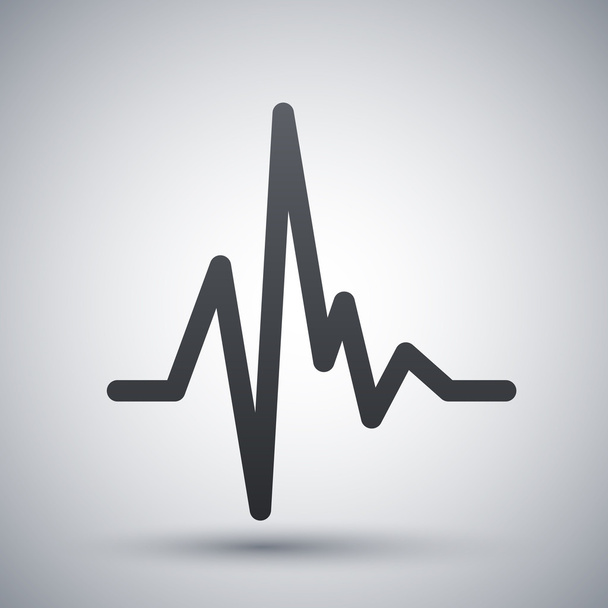 Pulso icono de frecuencia cardíaca
 - Vector, Imagen