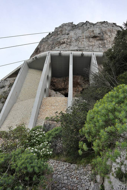 Anacapri, Campania, Italy - March 12, 2022: Viaduct of the provincial road from the Scala Fenicia - Photo, Image
