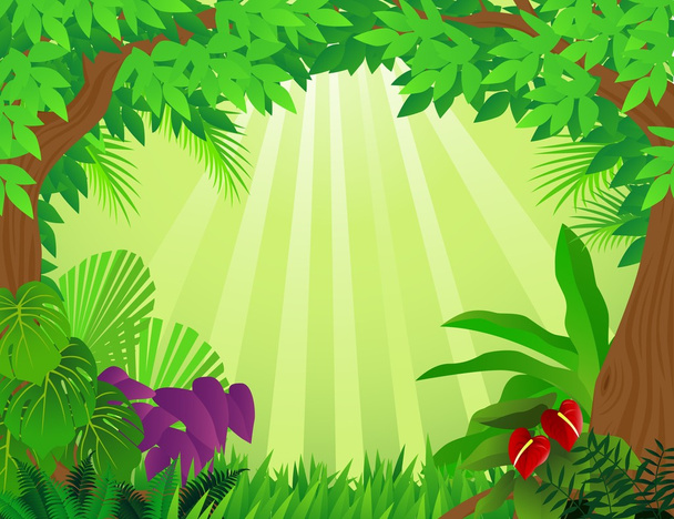 Forest background - Vector, Image