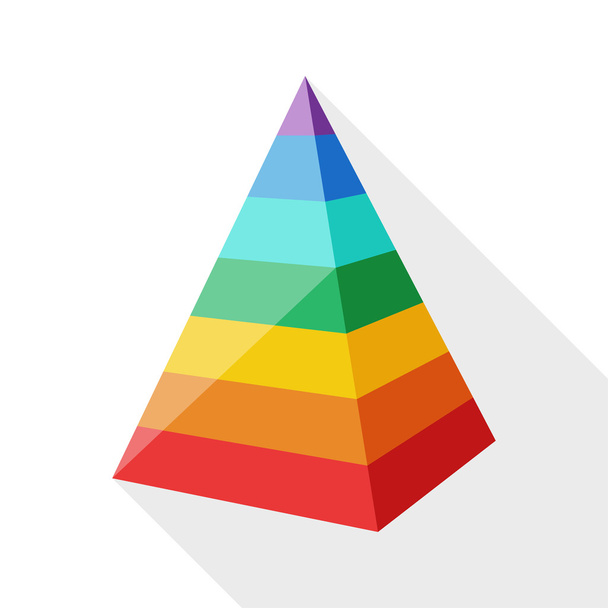 Color layered pyramid. - Vetor, Imagem