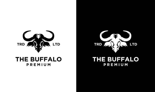 black buffalo vector logo design - Vektor, kép