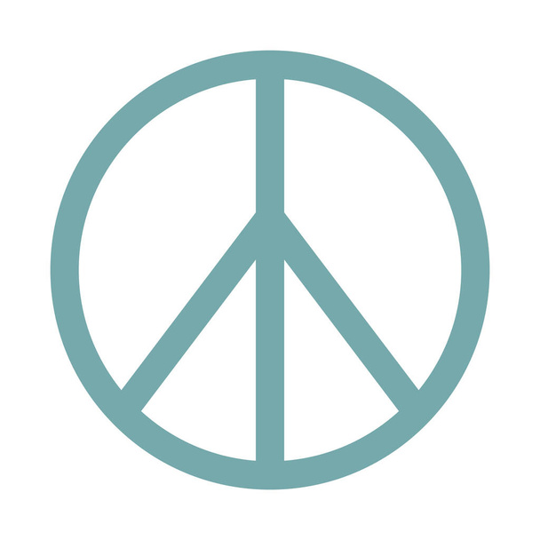 vrede symbool embleem geïsoleerd pictogram - Vector, afbeelding