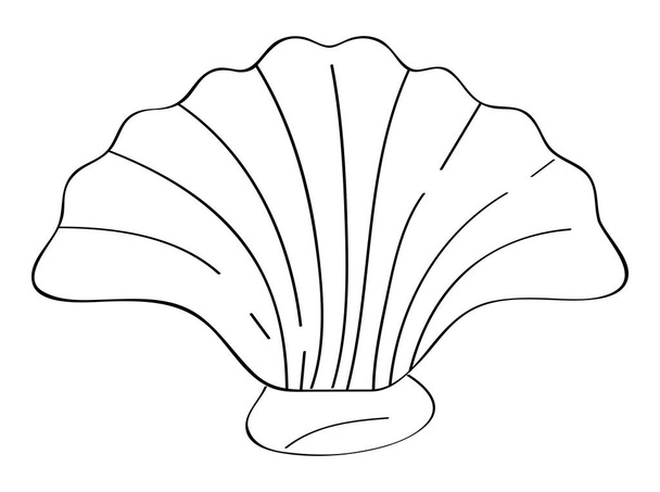 algae sealife drawn style icon - Vettoriali, immagini