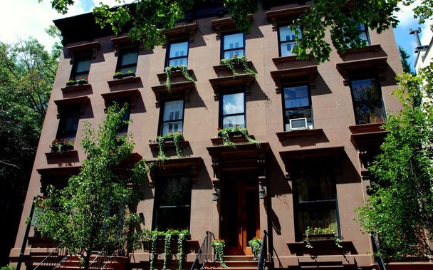 Brooklyn, Ny: Mansion in Brooklyn Heights - Foto, afbeelding