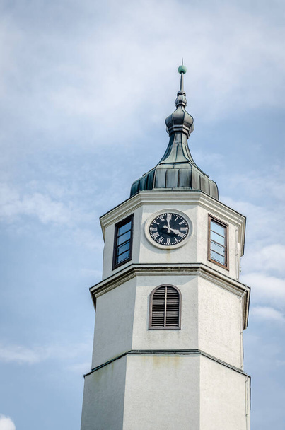 Belgrade, Serbia - July 29, 2014: The Old Fortress on Kalemegdan in the capital of Serbia, Belgrade. Kalemegdan Fortress and its clock tower, Belgrade, Serbia. - 写真・画像