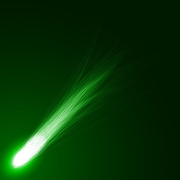 Cometa verde abstracto
 - Vector, Imagen