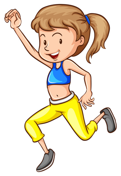 Workout-Mädchen - Vektor, Bild