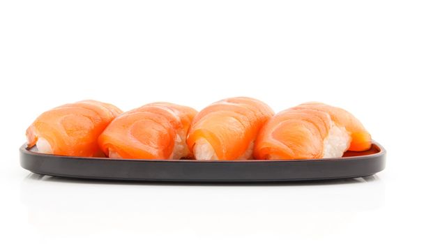 Side view lazac sushi - Fotó, kép