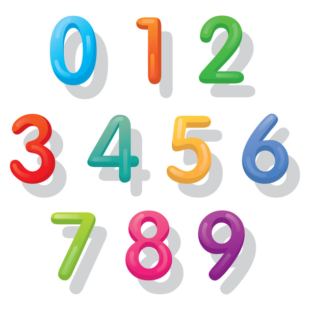 Набор чисел: стиль воздушного шара
 - Вектор,изображение