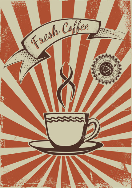 Vintage coffee poster template - Vektori, kuva