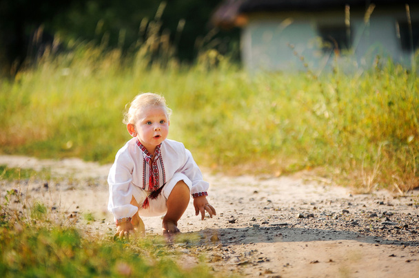 pieni poika Ukrainan kirjailtu paita
 - Valokuva, kuva