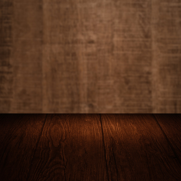 Table with wooden wall - Photo, Image
