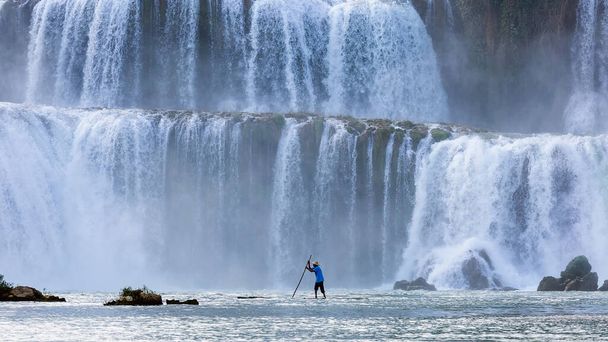 Beautiful view of the cascades of the Ban Gioc waterfall. Cao Bang .Vietnam - Fotografie, Obrázek
