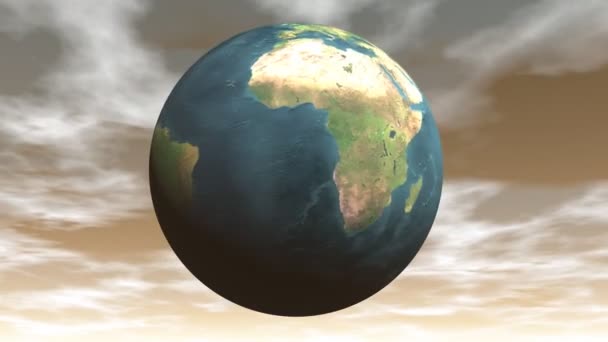 Tierra de bucle inconsútil - 3D render
 - Metraje, vídeo