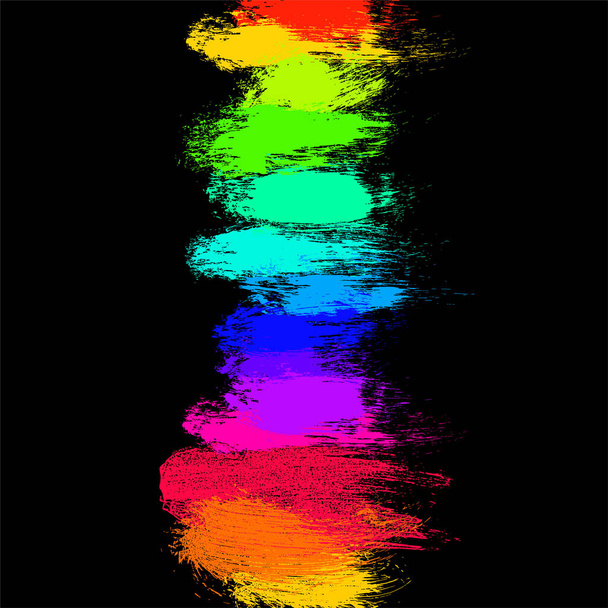 Fondo grunge abstracto colorido, vector EPS10. Fondo de pantalla abstracto multicolor. Serie de fondos vívidos. Colores brillantes del arco iris. Vector sin gradiente con copyspace. Cepillos trazados de alta calidad - Vector, Imagen