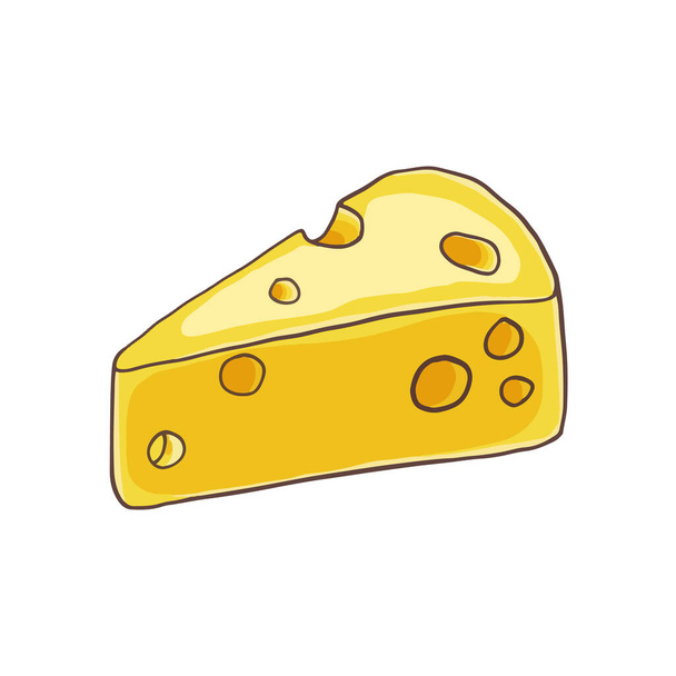 Сирна корова значок Векторні ілюстрації харчовий інгредієнт, для піци
 - Вектор, зображення