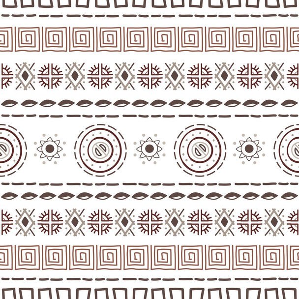 Навахо бесшовный шаблон. Ikat фон с традиционным вектором дизайна текстуры фона. Ацтекская абстрактная геометрическая печать. Граница между этническими хипстерами - Вектор,изображение
