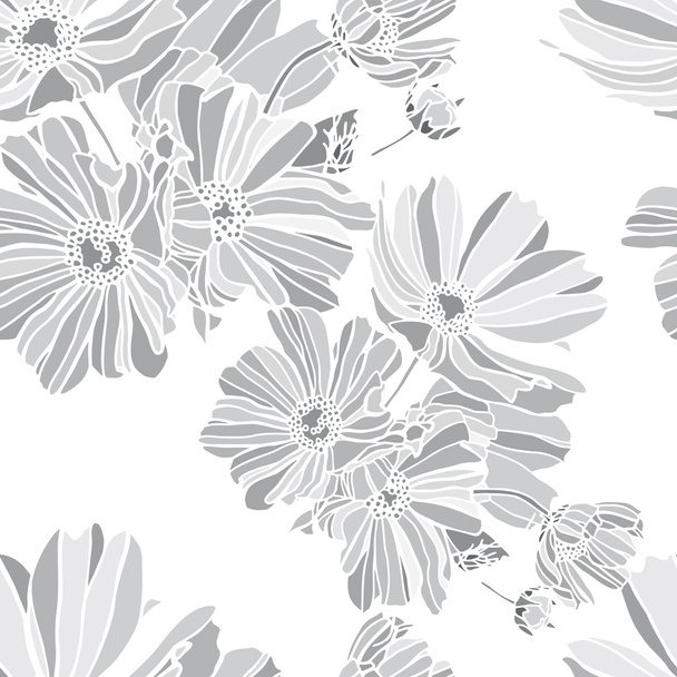 Iris flowers seamless pattern - Vector, afbeelding